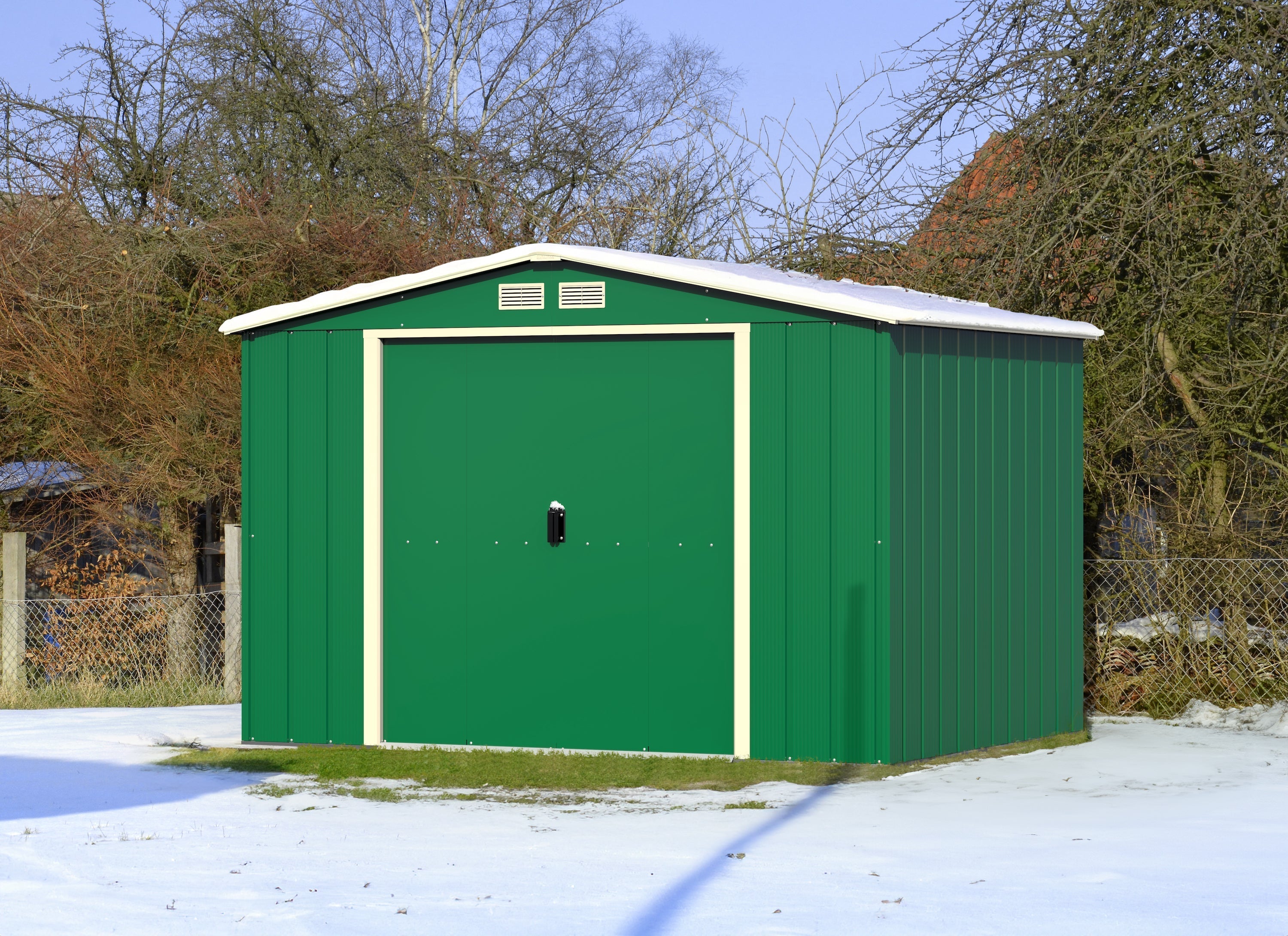 Duramax ECO 3.12 x 2.34 m Metal Shed - Green