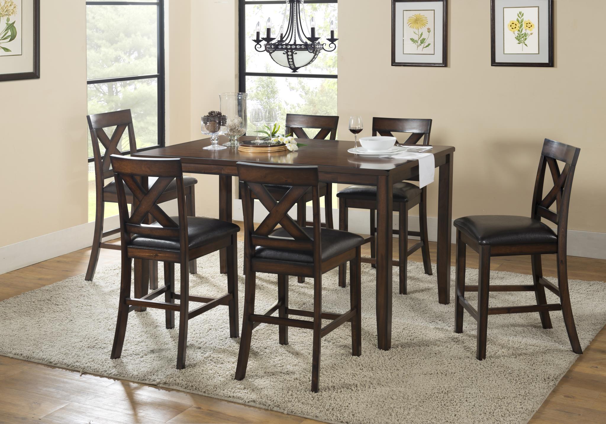 Monterey Counter Height 7-Pieces Indoor Dining Set